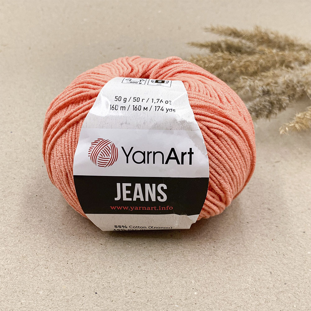 YarnArt Jeans 23 Coral –  – №1 silicone and wooden