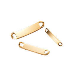 Edelstahl Leerer Stabverbinder Für DIY Armband – 5x30 mm, Gold