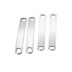 Edelstahl Leerer Stabverbinder Für DIY Armband – 5x30 mm, Silber