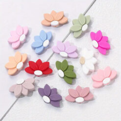 Silicone Motif Bead - Daisy, 30x18mm